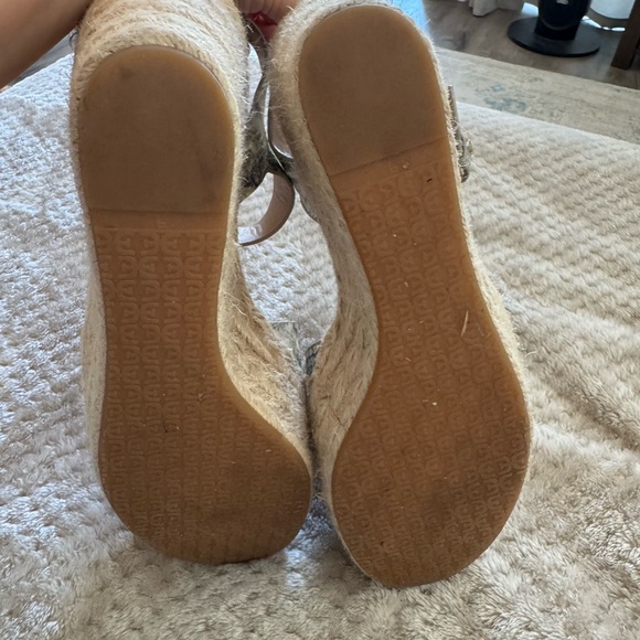 Sam Edelman Beige and Black Snakeskin Wedges, Size 9 - Picture 10 of 16